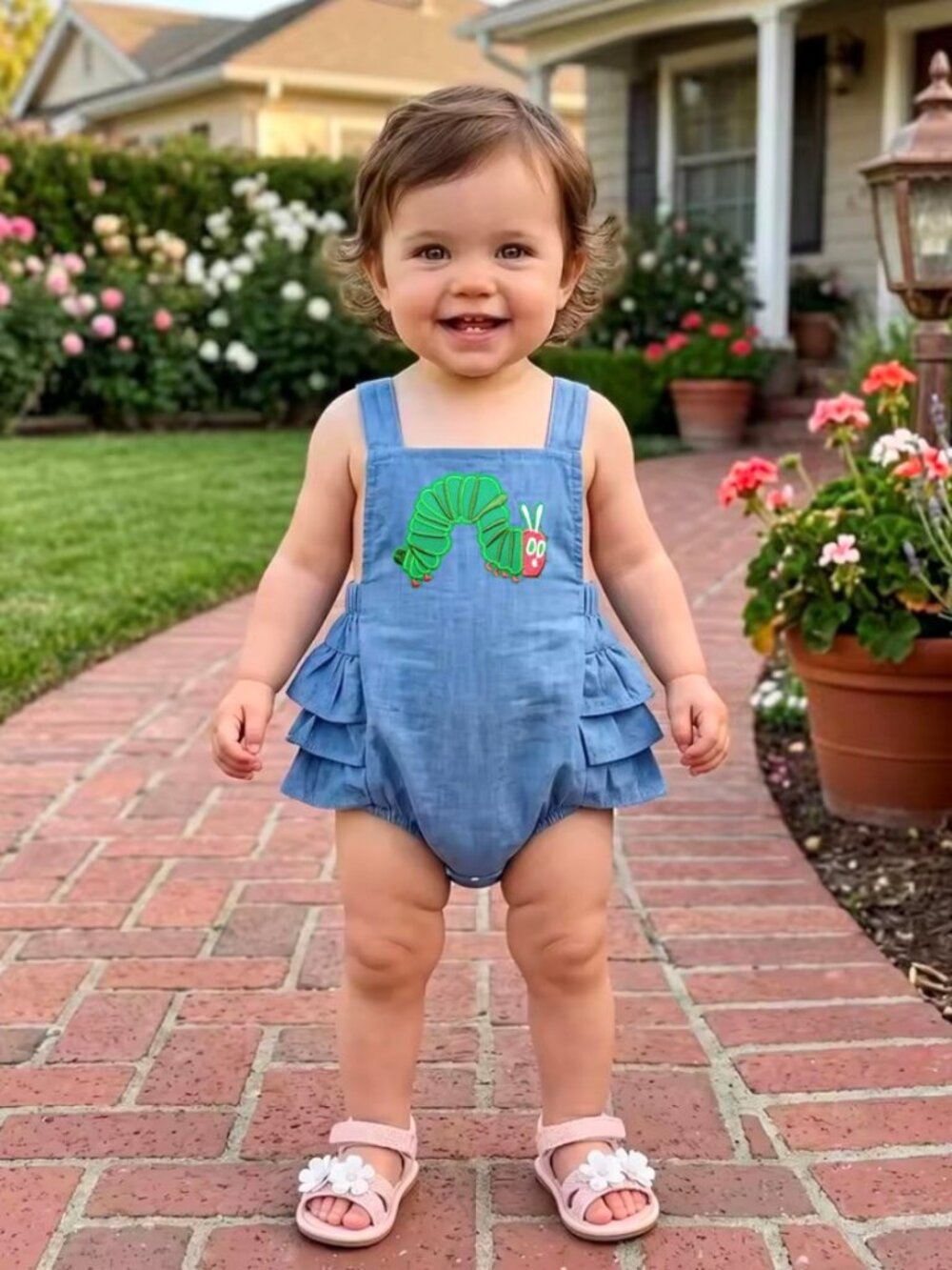 The Very Hungry Caterpillar Dress Clothes Outfit First Birthday Romper